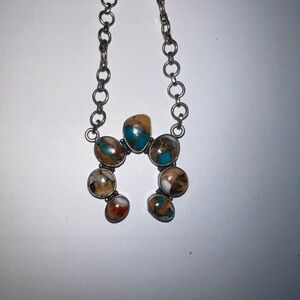 Authentic Sterling Silver Multi-Stone Nizhoni Naja necklace.